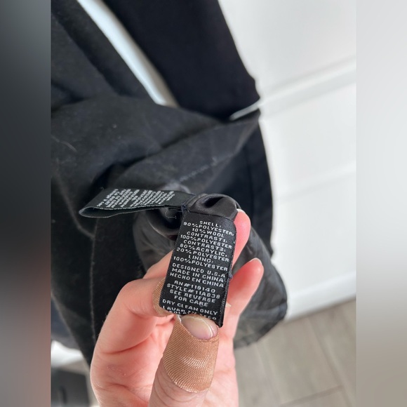 Point Zero Women's Black Faux Fur Blend Trim Coat Size Small - Picture 5 of 6